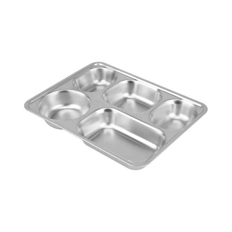 Xingshuntong 304 Stainless Steel 5-Compartment Meal Tray