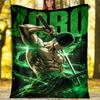1pc Z-Zoro Theme Blanket - Digital Print, Polyester, Cozy for All Seasons, Perfect for Outdoor, and Travel