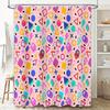 Boho Shower Curtain Tropical Leaf Pattern Bathroom Decor Waterproof Fabric Liner Modern Farmhouse Coastal Beach Themed