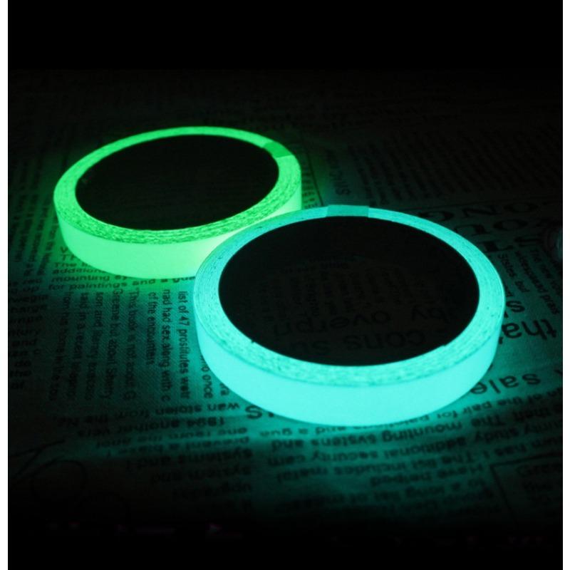 1VOLUME Luminous Tape Fluorescent Tape, Green Warning Ground Light Storage Staircase Anti-skid Sticker Reflective Luminous Tape