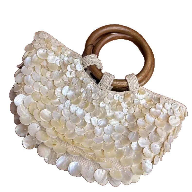 2026 Autumn/Winter Handmade Natural Shell Women's Bag - High-End Niche Design with Trendy, Unique Style