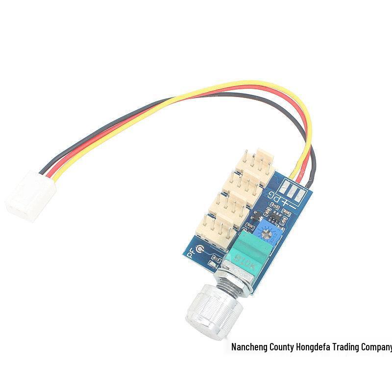 DC12V Manual PWM Fan Speed Controller with Switch, 4-Wire, Noise Reduction, 3A