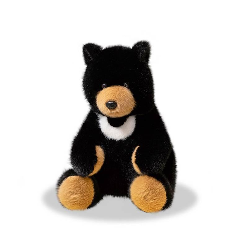 Adorable Plush Bear Doll Perfect For Kids Festival Gifts In Soft White Black And Brown Colors