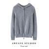 Women's 12-Gauge Pure Cashmere Hooded Cardigan Coat