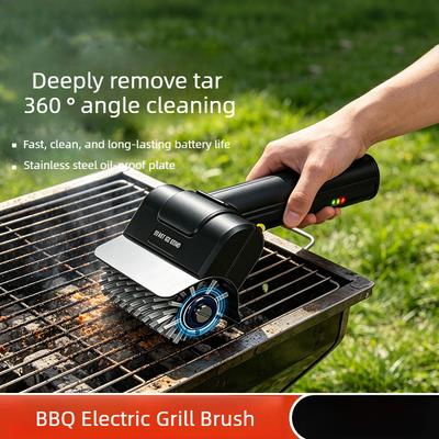 Tragbare Elektrische Grillbürste Hohe Geschwindigkeit Handheld BBQ Reinigungsgerät Edelstahl Wiederaufladbar für Outdoor-Grillen Camping