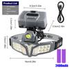 Sensor Headlight 18650 Ultra Bright LED Headlamp with Solar Cell Box Head Led Light USB Rechargeable Lamp Outdoor Camping Hiking