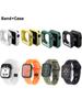 Case+band for Apple Watch Ultra 10 9 8 7 6 5 4 Silicone Bracelet for iWatch 44 45 42 46 49mm Bumper Shell Protector Sport Strap