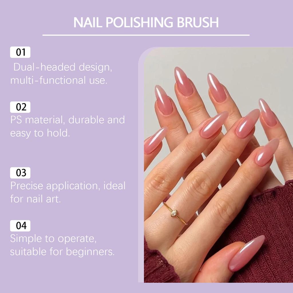 Double-headed Silicone Nail Pen For Nail Painting, Easy To Apply, Fashionable And Creative For Beginners.