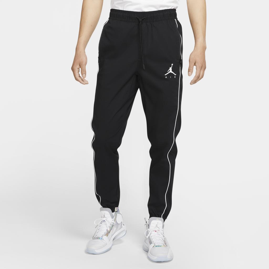 Air Jordan Jumpman Woven Cuff Pants With Solid Color Logo Lettering Men Bottoms Black CK6856-010