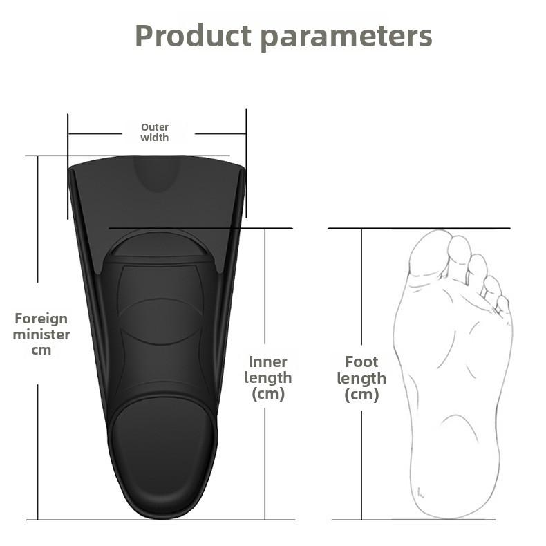 Freestyle Silicone Short Fins Children's Diving Frog Shoes Swimming Training Diving Equipment Anti Slip Skin Friendly Flippers