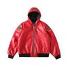 Men's and women's alphabet decal waterproof hooded zipper jacket