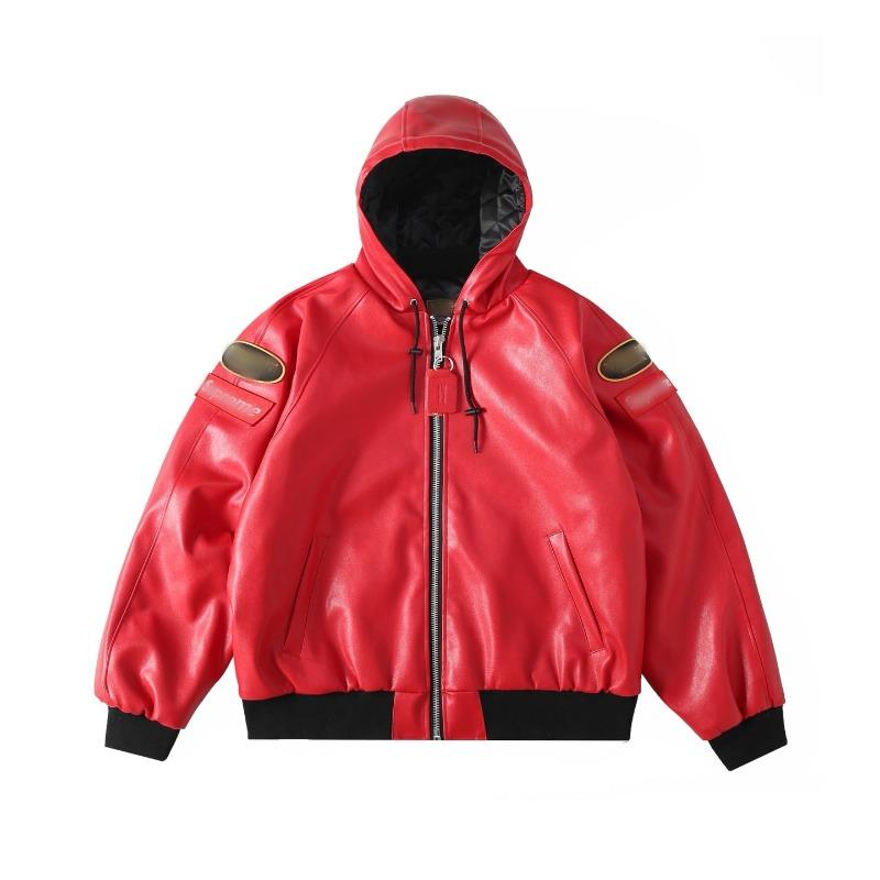 Men's and women's alphabet decal waterproof hooded zipper jacket