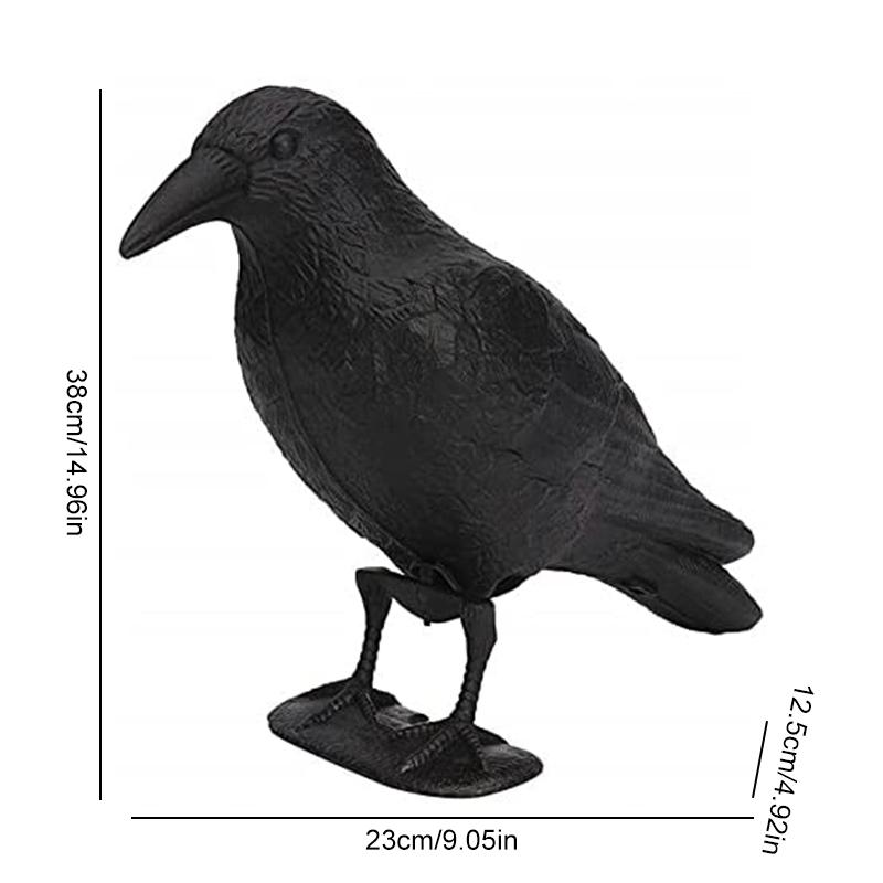 Simulation Crow,Black Raven,Bird Repellent,Natural Pest Control, PigeonRepellent Raven Prop Scary Decoration For Party Supplies