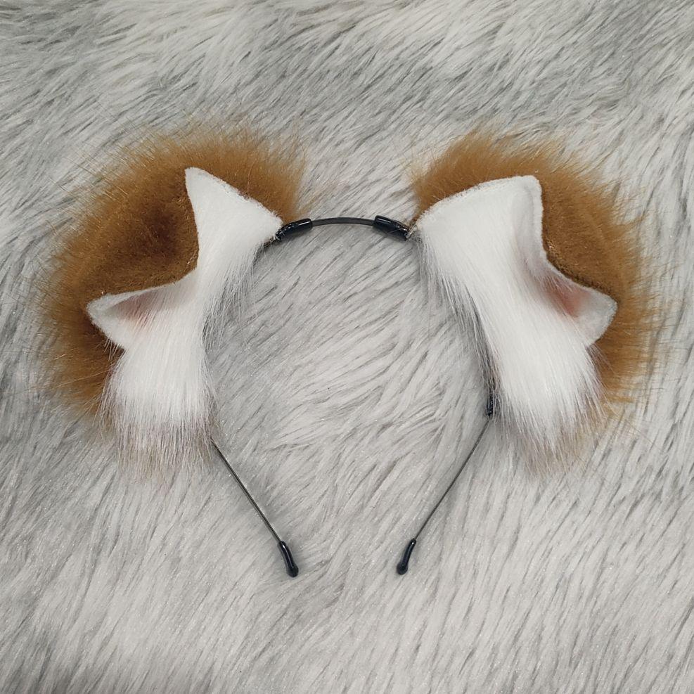 Handgefertigtes Stirnband mit gefalteten Hundeohren für Cosplay & Comic-Con