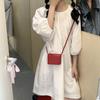 Flip mini square bag women's versatile messenger lipstick change bag niche design multi-functional card bag