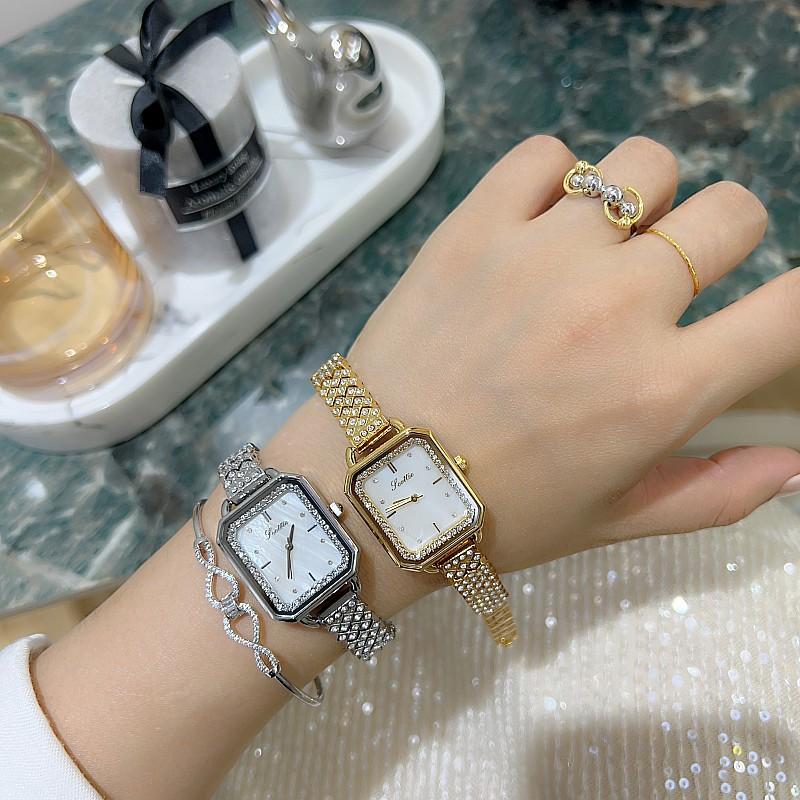 Square Style Fashion Light Luxury Watch Femininity Bracelet Watch Women'S Watch Diamond Strap Women'S Watch