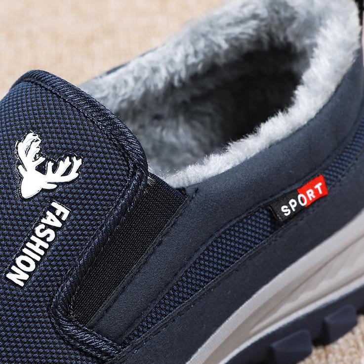 Cotton Shoes for Autumn and Winter Men Outdoor Wear One Foot Snow Boots Dad Shoes with Thick Fleece Old Beijing Lightweight Cotton Boots