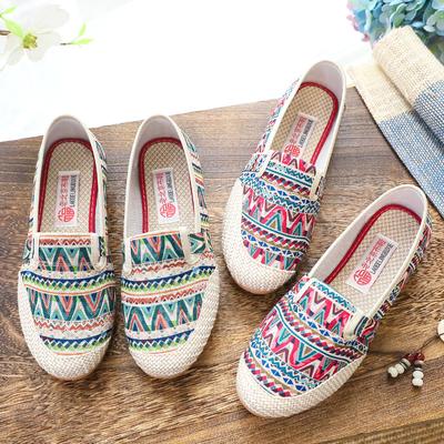 Spring and Autumn New Cloth Shoes Women's Linen Non-slip Beef Tendon Sole Single Shoes Casual Canvas Shoes