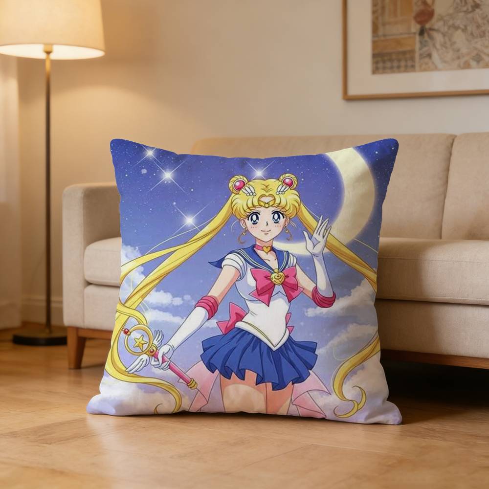 Cute Usagi Tsukino  Sailor Moon Pillow Case Pattern Printed Pillowcase For Living Room Sofa Cushion Cover