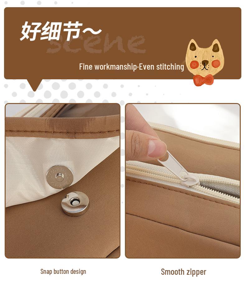 Large-Capacity Capybara Pencil Case for Girls – Cute & Transparent Design for Junior High Students