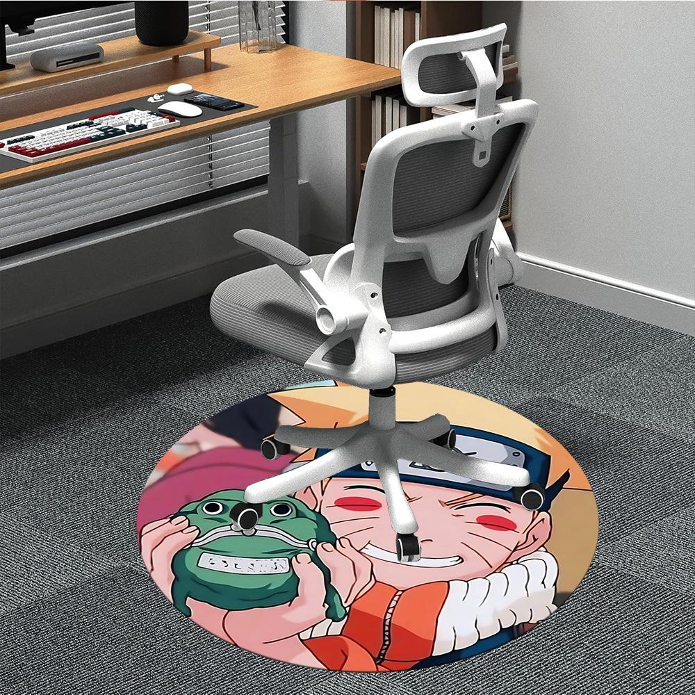

1PC Naruto Office Round Area Rug, Indoor Mat Suitable For Office, Under Office Chairs Bedroom Living Room Home Decor, Room Deco110 80cm by 80cm