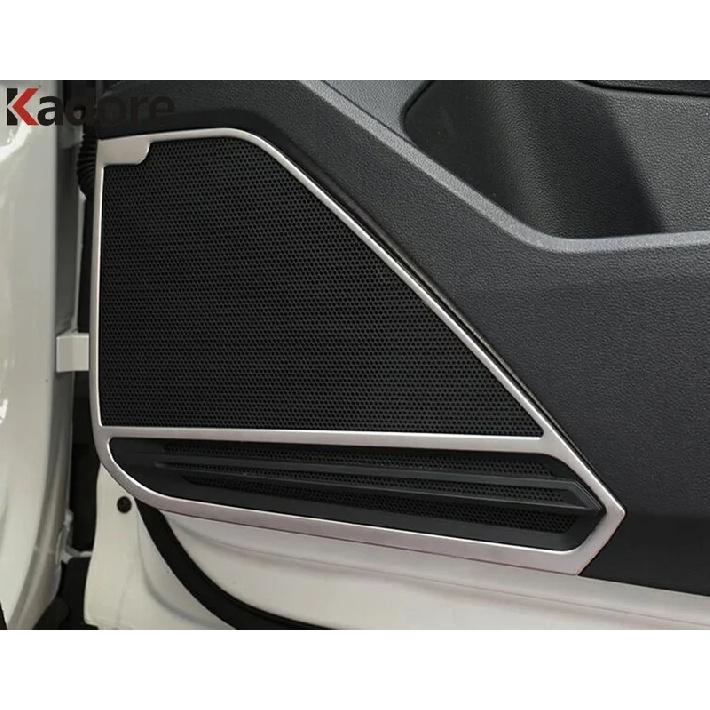 For Volkswagen VW Tiguan MK2 2017-    Steel Car Inner Door Audio Loud Speaker Cover Trim Interior Accessories