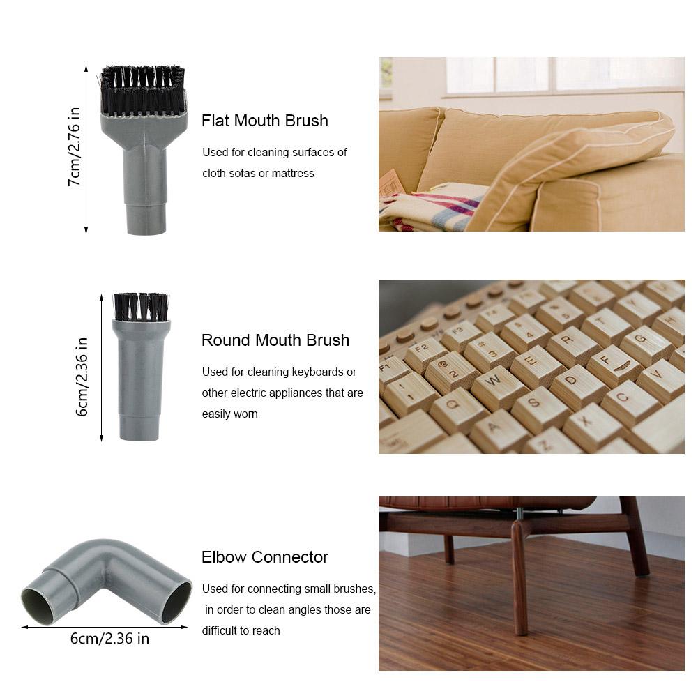 9pcs Vacuum Cleaner Attachment Accessories Nozzles Head Brushes Tubes Connectors