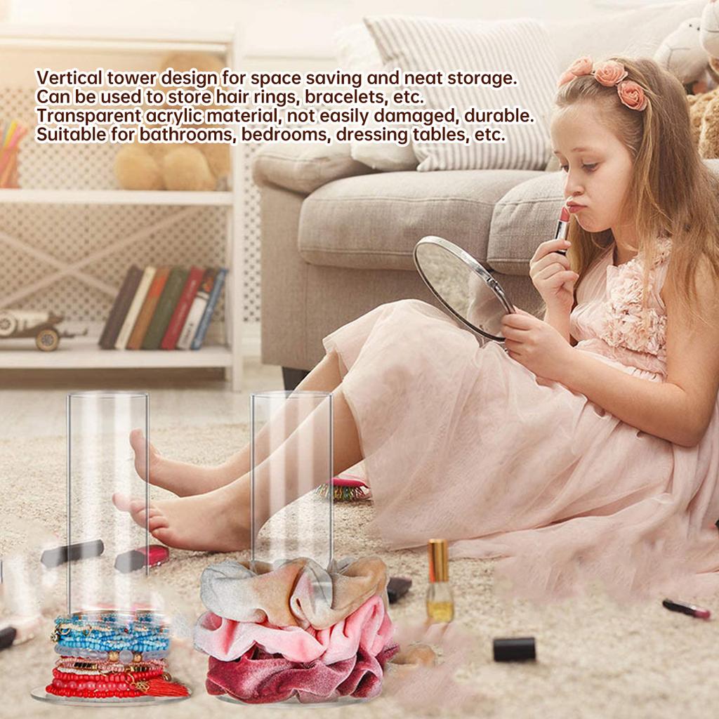 Scrunchie Holder Transparent Acrylic Bracelet Storage Display Stand Home Decoration for Bathroom