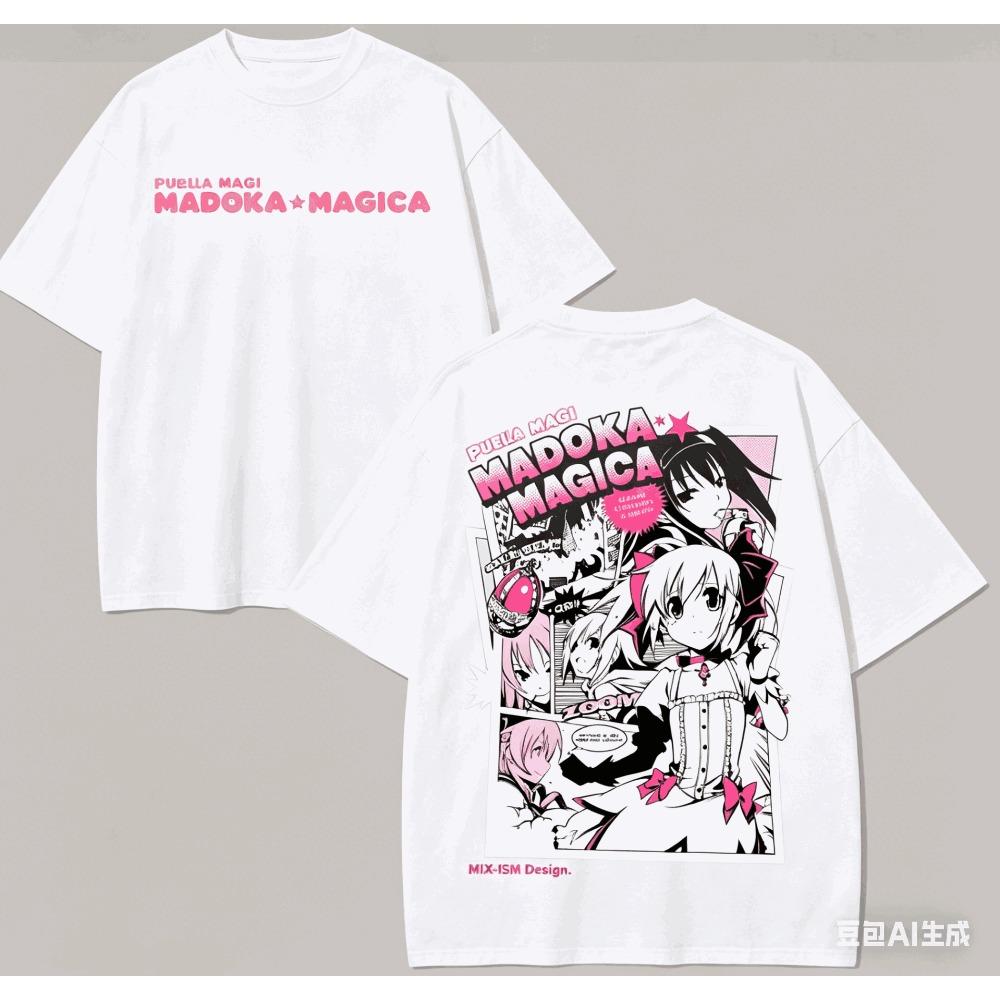 Puella Magi Madoka Magica Cotton T-shirt Year round clothing high quality personality Clothes Plus Size Unisex New Model Retro Fashion