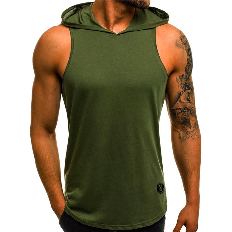 Men S Slim Breathable Sleeveless Hooded Sports Vest