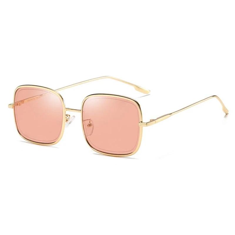 

Fashion Square Women Men Sunglasses 2024 Metal Anti-UV Myopia Lens Prescription Sun Glasses Polarized 0 -0.5 -0.75 -1.0 To -4.0 0