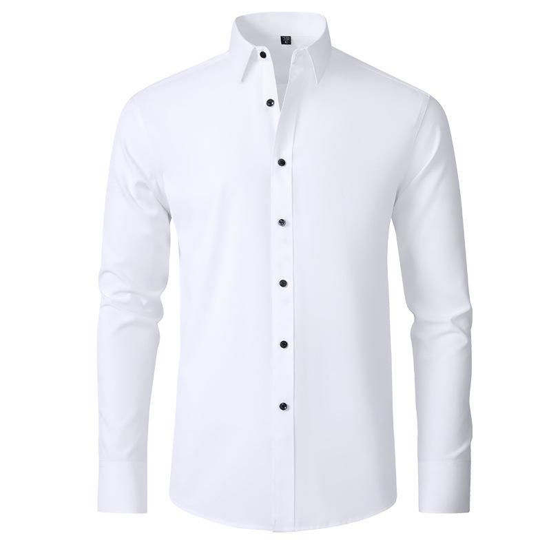 Men's Slim Fit Stretch Korean Style Business Casual Shirt