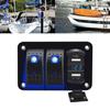 Convenient Combination CaravansPanel Switch Rockers Light Toggle LED Indicator Double USB Chargers with Fireproof Design