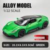 1/22 Scale Maserati MC20 Sport Car Model with Sound and Light, Pull Back Alloy Model Diecast Model Car for Kids Toy Gift