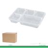 Disposable 5-Compartment Transparent Lunch Box