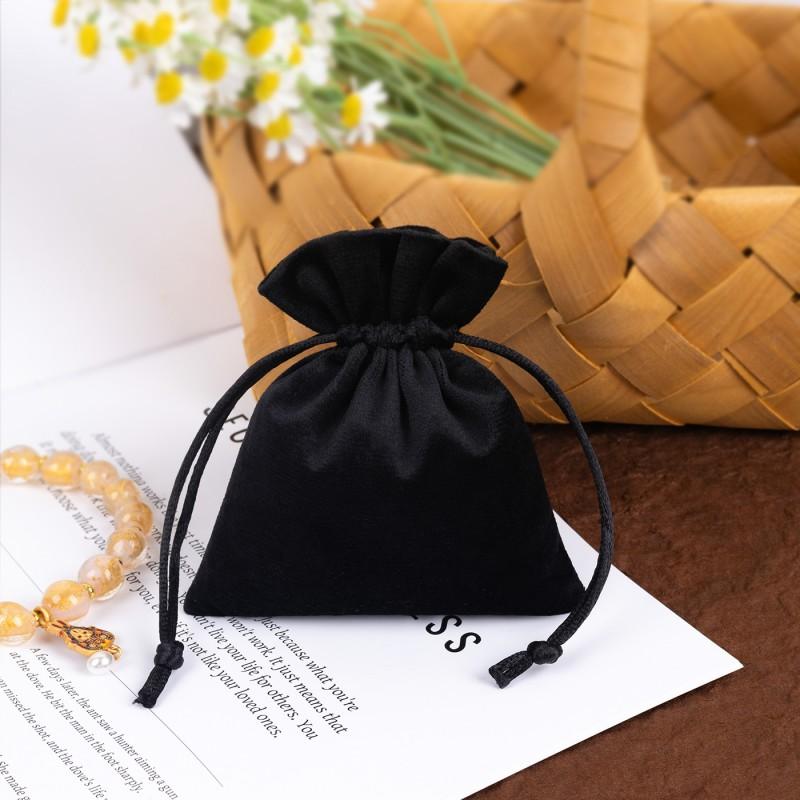 Velvet Jewelry Pouch Drawstring Gift Bag Earrings Rings Necklaces Small Accessories Storage