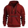 Men S Spring Hooded Pullover Sweatshirt With Multiple Pockets