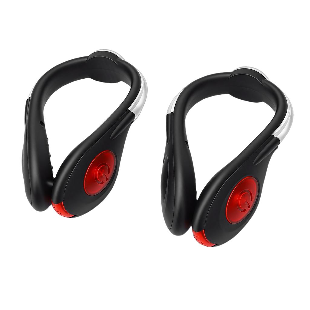 1 Pair LED Shoes Clamp Lights USB Charging for Night Running Gear Walking Biking Cycling Accessories