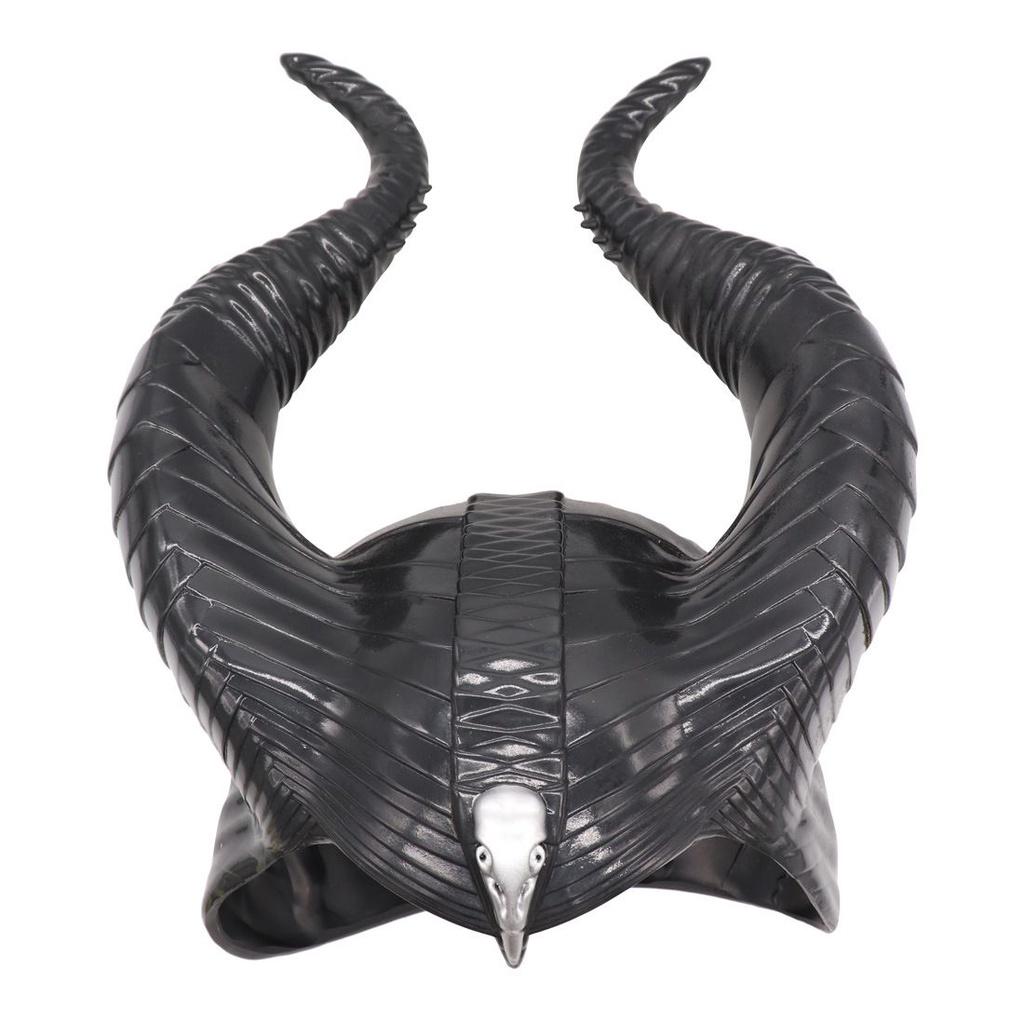 Urocza Maska Cosplay Czarownicy Maleficent 2 Władczyni Zła z Uderzającymi Czarnymi Rogami