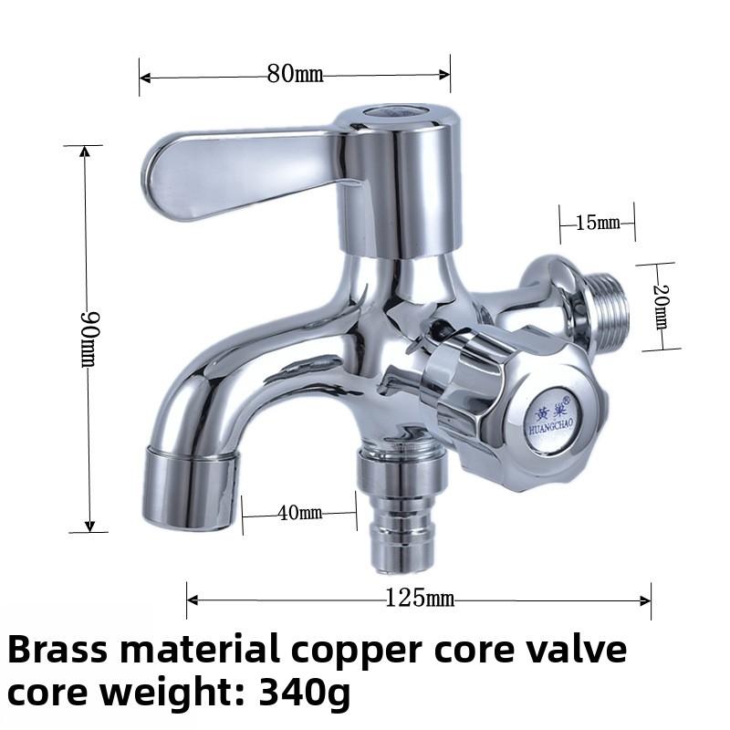 Baterie do pralki Mosiężny zawór do baterii podtynkowych Rdzeń zaworu Bateria do pralki 1/2" 4-punktowy Wlot wody do majsterkowania Mosiądz