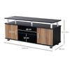TV Cabinet Up to 55" with Cabinets and Shelves in Wood and Aluminum, 120x40x52.2cm