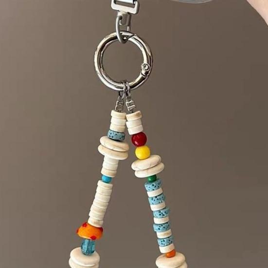 Handy Lanyard Stabile Aufhängeschnalle Starker Sturzschutz Sicherheit Reise Handy Kette Handgefertigt Bunte Perlen Tasche Anhänger Lanyard