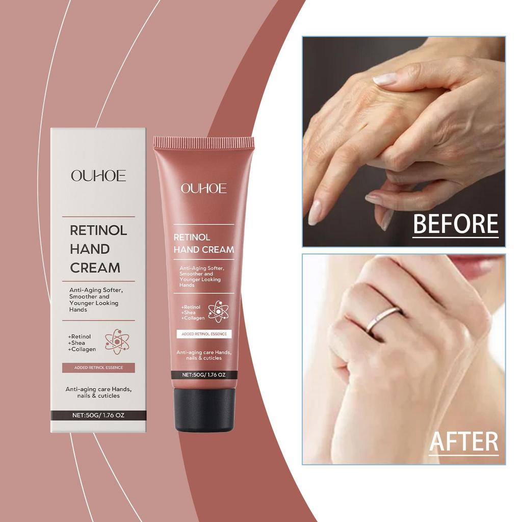 Retinol Hand Cream Firming Hand Lotion Retinol Moisturizer For Aging Dry Cracked Hands Hydrates & Soothes Dry Hands Non-Greasy