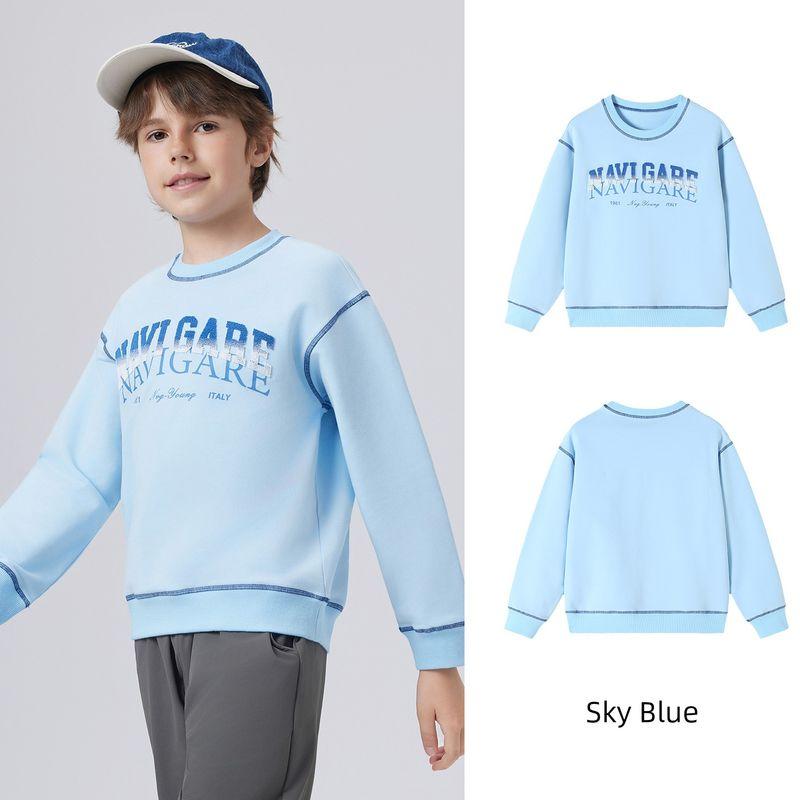 Navigare Italian Small Sailboat Children's Clothing Boys' Long-Sleeved Sweatshirt 2026 Spring New Children's Top