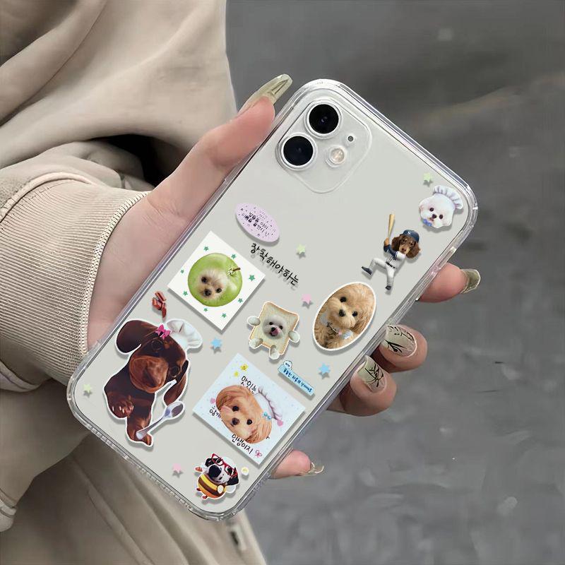 

Мультяшная поварская шляпа, чехол из мягкого пластика с щенком-сосиской для Apple 17, 16 Pro Max, 13, 14, 15 с точными отверстиями Apple 11