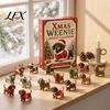 Holiday Countdown Box 2026 Christmas Dachshund Advent Calendar, 3D Collectible Ornament Set Halloween Calendar with 24 Mini Dog Figures, Gift for Kids