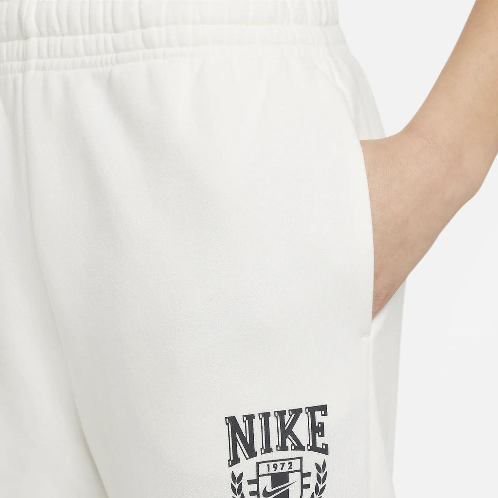 Nike Sportswear Letter Lace-Up Casual Tapered Knit Joggers Kids Joggers Sail-White FZ4720-133