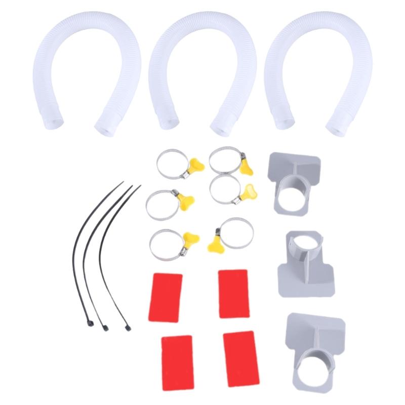 

Complete Set of 1.25 Diameter Pool Replacement Hoses Suitable for Above Ground Pools Filter Pump, Includes Accessories 1