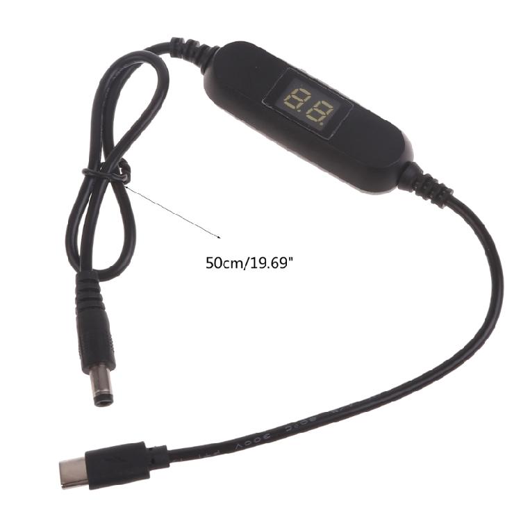 USB C to 2V 3V 4.5V 6V 9V 12V Power Cable for Radio Light Fan Toy Hygrometer
