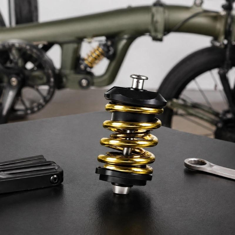 Coils-Spring Rear Suspension Replacements for Folding Bikes with Nylon Housing, Stainless Steel Shafts, and Metal End Posts